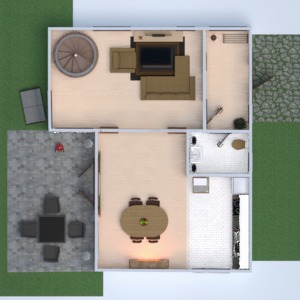 floorplans dom taras wystrój wnętrz na zewnątrz 3d