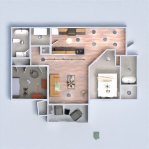 floorplans appartement chambre à coucher salon cuisine chambre d'enfant 3d