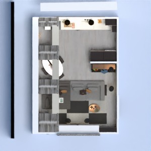 планировки квартира мебель гостиная кухня столовая 3d