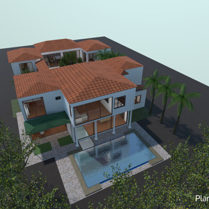 planos casa paisaje comedor arquitectura 3d