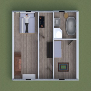 floorplans 独栋别墅 家具 浴室 卧室 客厅 3d