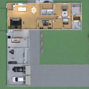 floorplans namas vonia miegamasis svetainė garažas 3d