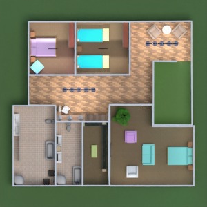 floorplans 独栋别墅 家具 diy 浴室 卧室 客厅 厨房 办公室 照明 玄关 3d