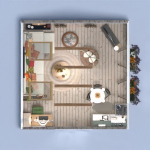 floorplans butas dekoras svetainė virtuvė apšvietimas 3d