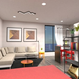 floorplans wystrój wnętrz łazienka pokój dzienny kuchnia mieszkanie typu studio 3d