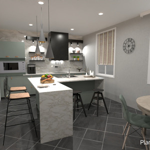 floorplans meble kuchnia oświetlenie 3d
