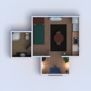 floorplans appartement maison salle de bains chambre à coucher salon cuisine 3d