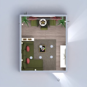 floorplans butas svetainė virtuvė valgomasis studija 3d