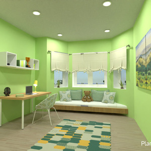 floorplans baldai dekoras vaikų kambarys 3d