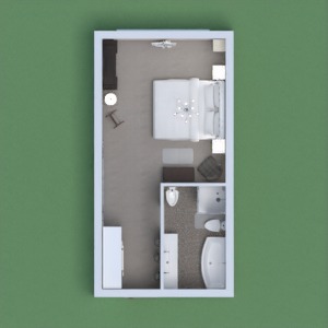 floorplans appartement meubles salle de bains chambre à coucher maison 3d