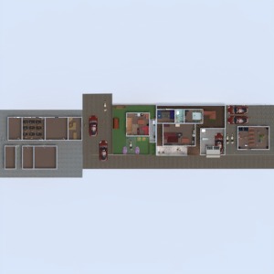 planos apartamento casa exterior paisaje 3d