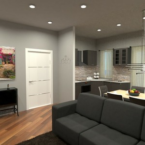 floorplans butas virtuvė apšvietimas renovacija аrchitektūra 3d