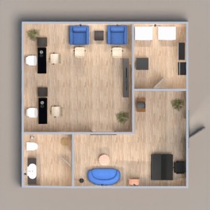 floorplans 单间公寓 3d