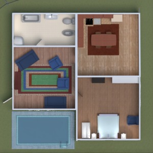 floorplans casa mobílias banheiro quarto quarto cozinha sala de jantar arquitetura 3d