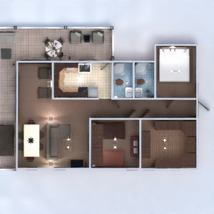 floorplans 公寓 装饰 浴室 卧室 客厅 厨房 照明 家电 结构 玄关 3d