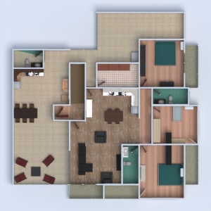 floorplans 公寓 户外 3d