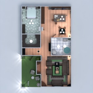 floorplans butas terasa baldai miegamasis svetainė virtuvė eksterjeras apšvietimas kraštovaizdis namų apyvoka valgomasis prieškambaris 3d