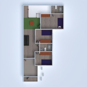 floorplans namas miegamasis svetainė garažas virtuvė 3d