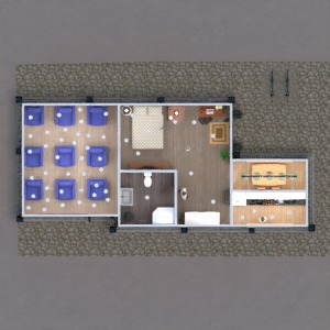 progetti casa famiglia monolocale 3d