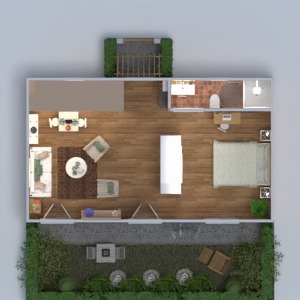 floorplans appartement diy chambre à coucher salon cuisine 3d