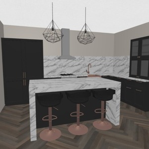 планировки дом декор гостиная кухня 3d