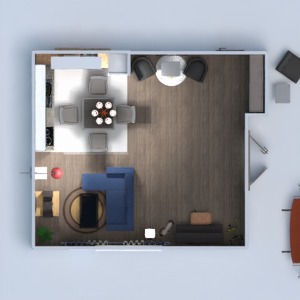 планировки гостиная столовая 3d