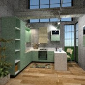 floorplans mobílias cozinha arquitetura 3d