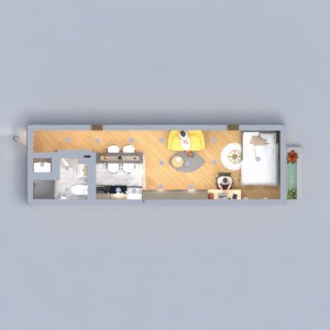 floorplans 浴室 卧室 改造 结构 单间公寓 3d