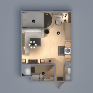 floorplans butas baldai dekoras vonia miegamasis svetainė virtuvė valgomasis 3d