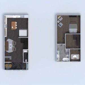 floorplans 独栋别墅 厨房 3d