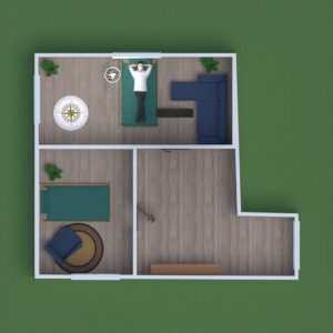 floorplans dom meble sypialnia pokój dzienny garaż 3d