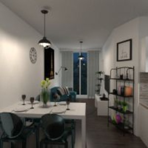 planos apartamento terraza cuarto de baño dormitorio salón cocina exterior comedor 3d