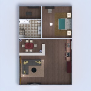 floorplans butas dekoras miegamasis svetainė virtuvė apšvietimas valgomasis 3d