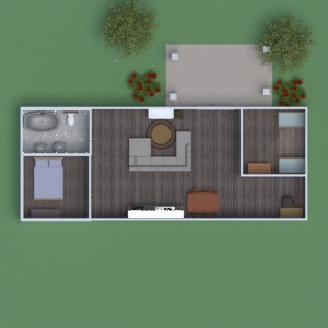 floorplans casa cozinha área externa 3d