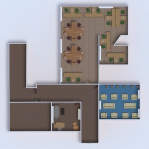 floorplans 家具 办公室 单间公寓 玄关 3d