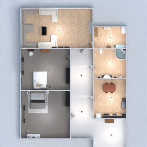 floorplans maison meubles salle de bains chambre à coucher salle à manger 3d