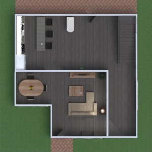 floorplans butas namas baldai vonia miegamasis svetainė virtuvė eksterjeras biuras valgomasis sandėliukas 3d