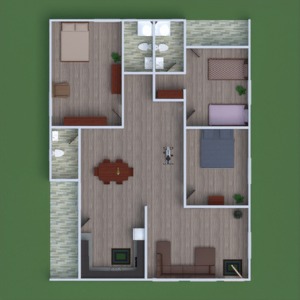 floorplans 公寓 diy 浴室 卧室 客厅 3d