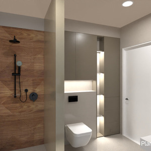 planos apartamento cuarto de baño iluminación 3d