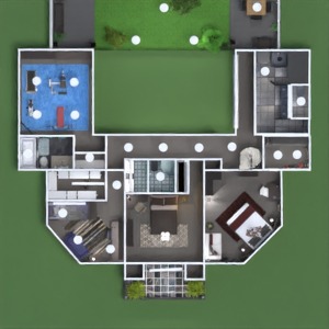 planos casa terraza paisaje hogar arquitectura 3d