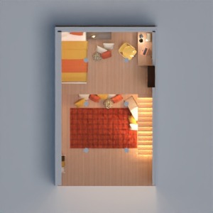 floorplans décoration chambre d'enfant eclairage espace de rangement 3d