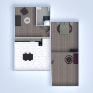 floorplans vonia miegamasis svetainė vaikų kambarys valgomasis 3d