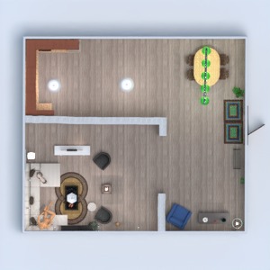 floorplans 独栋别墅 家具 客厅 厨房 家电 3d