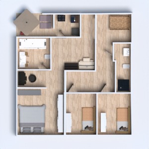 floorplans garage studio espace de rangement paysage chambre à coucher 3d