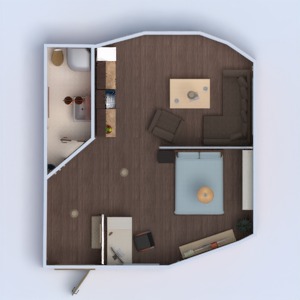 floorplans appartement meubles décoration salle de bains chambre à coucher salon cuisine espace de rangement studio entrée 3d