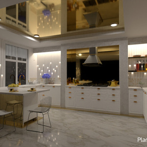 planos casa muebles decoración cocina iluminación 3d