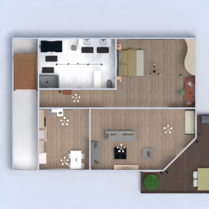 floorplans 公寓 露台 家具 装饰 车库 3d