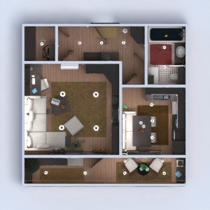 planos apartamento cuarto de baño salón cocina reforma 3d