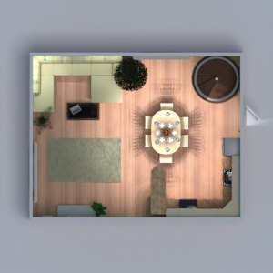 planos apartamento salón 3d