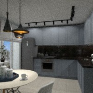 floorplans 公寓 家具 装饰 厨房 照明 餐厅 3d